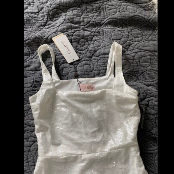 club l london white sequin dress